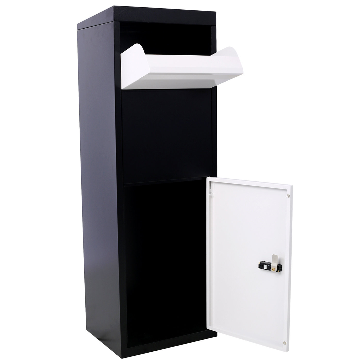 Lancaster 1 - Shelf Storage Cabinet Rebrilliant Finish: Black