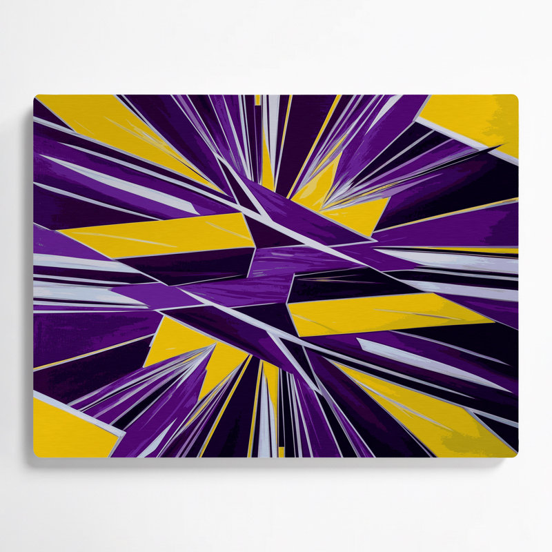 Hard Edge 10 Purple Metal Wall Art, 11" H x 14" W