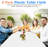 10 Pack White Plastic Tablecloth Disposable Rectangular Table Cloth 54 x 108 Inch Table Cover for Parties