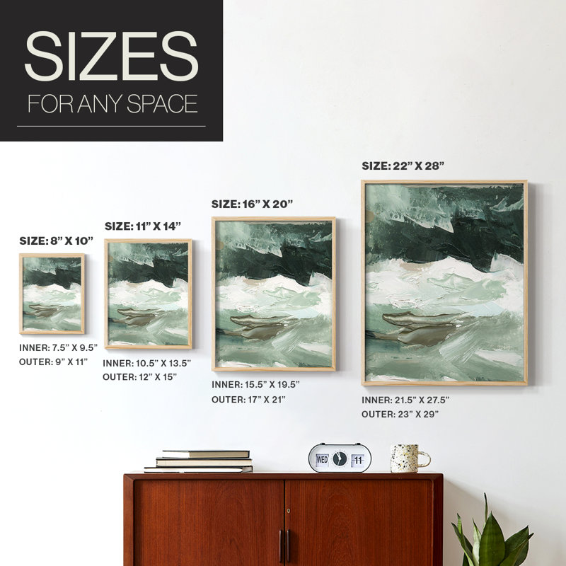 Crashing I Framed Print - Solid Wood, 15" H x 12" W