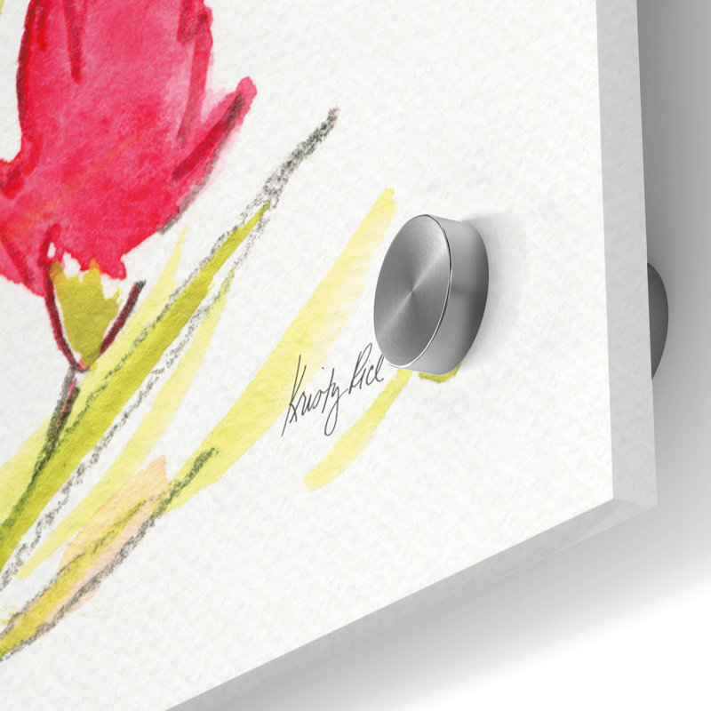 «Desert Blooming» par Kristy riz, art mural en verre acrylique, H 36 po x l 36 po x P 0,2 po