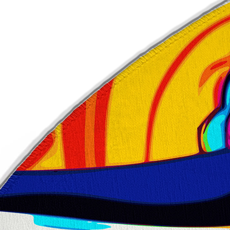 Solar Trance Indoor And Outdoor Area Rug, Round 5'