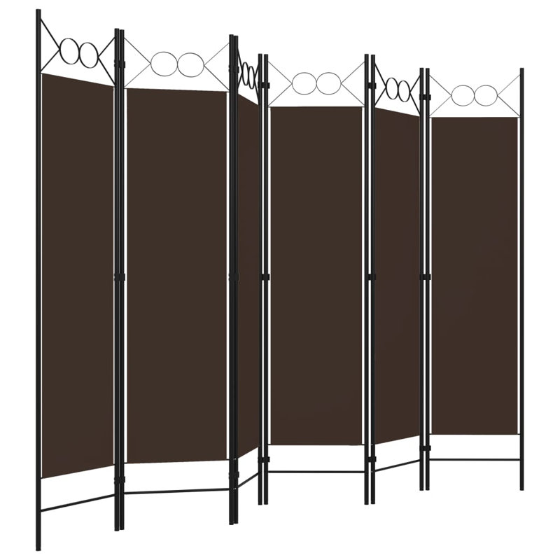Tati 457.2cm H Folding Room Divider, Brown, 6