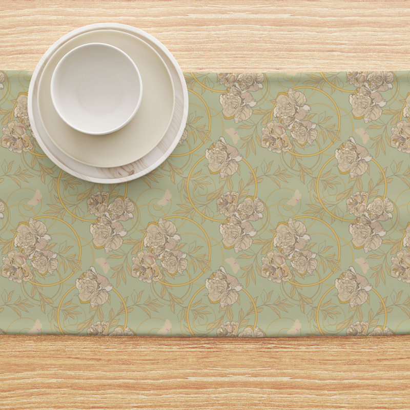 Table Runner, 100% Cotton, Floral 136, 72" x 16"
