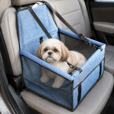 Siège d'appoint pour voiture respirant avec sangle de sécurité et poche de rangement