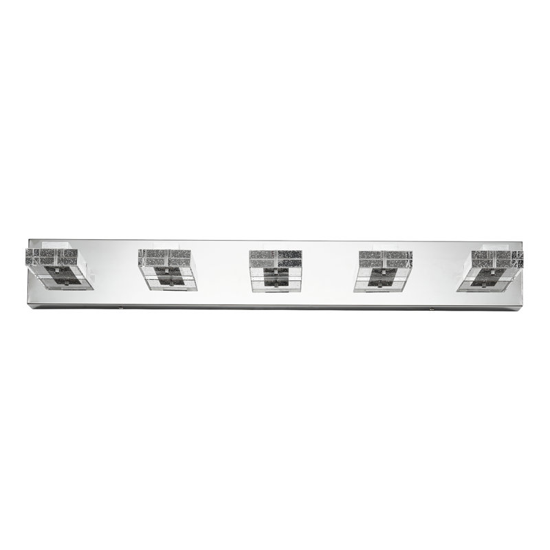 Chrome 5-Light LED Vanity Light Wall Mount Mirror Lighting