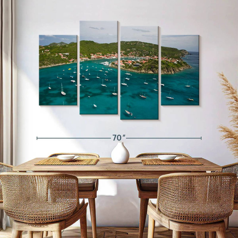 Keesha St Barts Sailboats, 42" H x 68" W