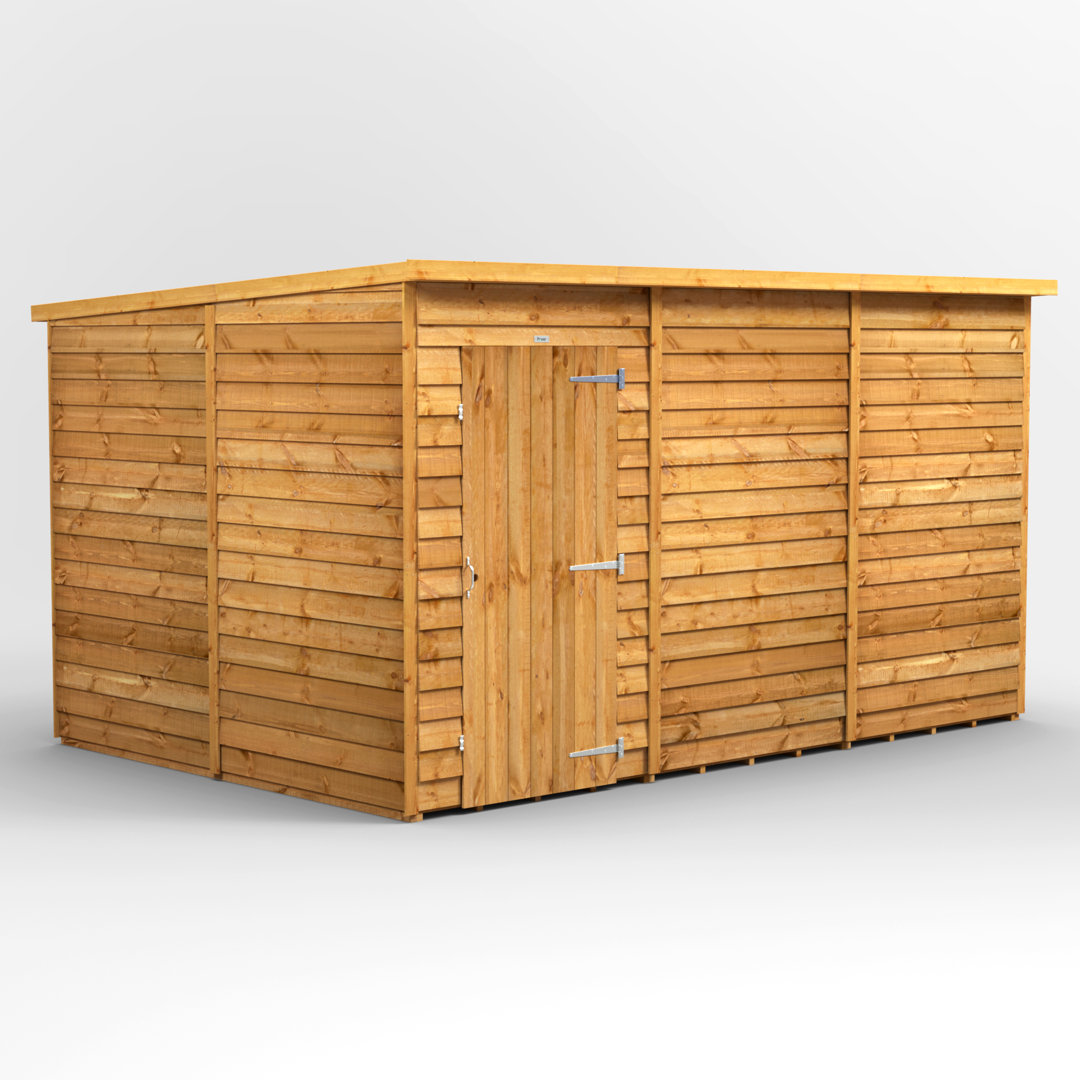 Powersheds 12 x 8ft Timber Overlap Windowless Pent Garden Shed