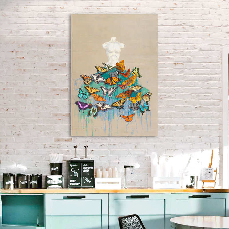 Dress Of Butterflies I by Kelly Parr - Wrapped Canvas Print, 100cm H x 70cm W x 4cm D