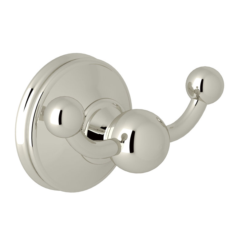 Georgian Era Wall Mounted Robe Hook, Polished Nickel