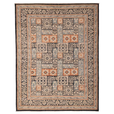 Tapis noir Lahore Finest Collection 9 pi 1 po x 11 pi 9 po