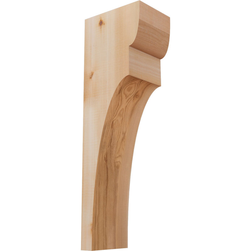 Yorktown Corbel, H 24 po x l 5,5 po x P 8 po, Cèdre rouge, Lisse