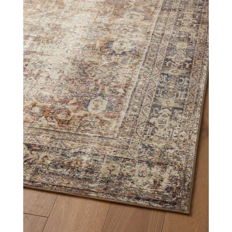 Vintage Sunset Ink Plush Rectangular Area Rug, 2' x 3'6"