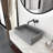 Topcraft 19.68'' Concrete Rectangular Bathroom Vessel Sink, Modern Countertop Basin