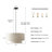 Marrium 1-Light 20 inch Oversize Fabric Lampshade Modern Pendant Lighting for Dining Room, Bedroom