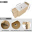 Meuble-lavabo autoportant de 152 cm (60 po) avec lavabo en céramique blanche, 2 petites armoires de rangement et portes à fermeture douce.-2083248517-2089442387
