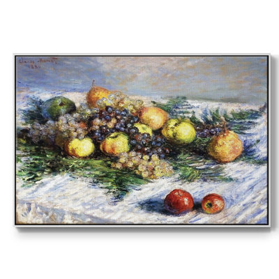 Nature morte aux poires et aux raisins, 1880, reproduction d'art sur toile
