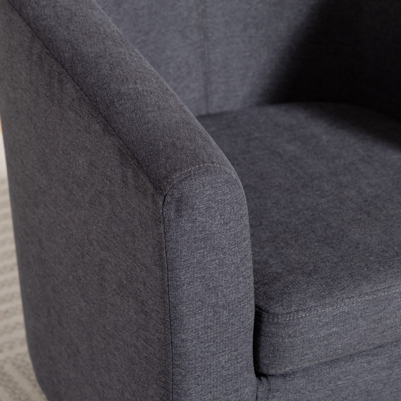 Upholstered Armchair, Charcoal Grey
