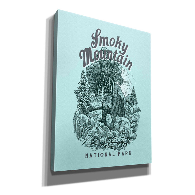 «Smokies» par Rachel Caldwell, art mural sur toile, H 16 po x l 12 po x P 0,75 po