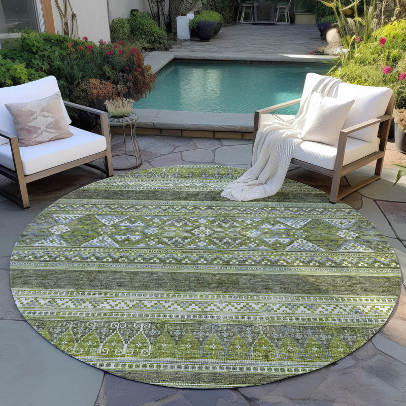 Tapis intérieur / extérieur Myiakya, Rond 8 pi