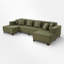 Canapé modulaire en U Corduroy-863123391