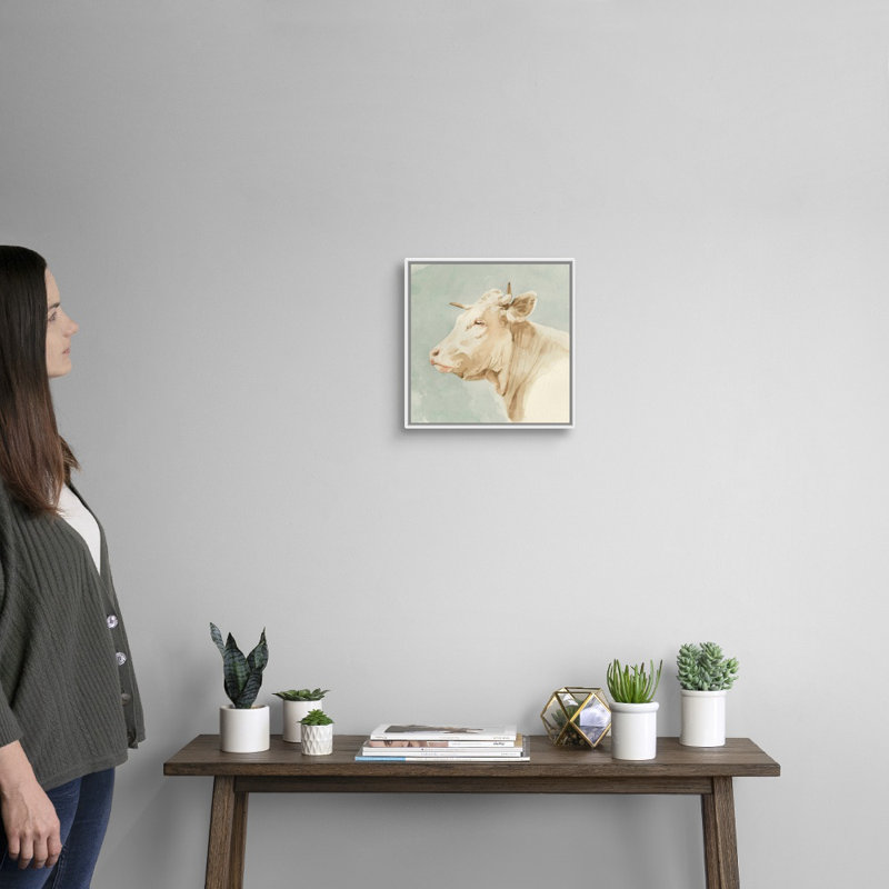 Art mural sur toile Ferdinand I, H 14 po x l 14 po x P 2 po, Toile avec cadre blanc