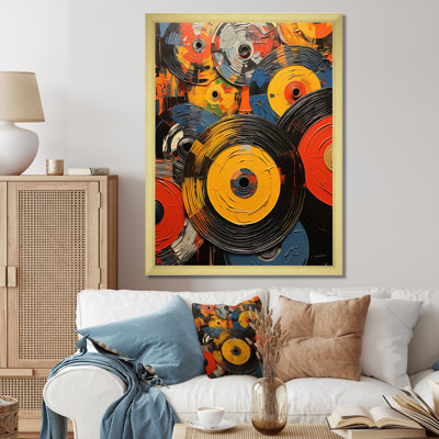 Décoration murale colorée en vinyle I - musique