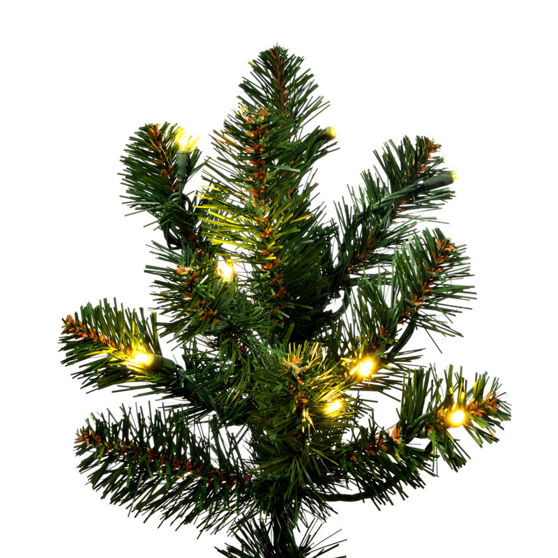 Artificial Christmas Tree with Lights, Clear/White, 14'