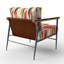 Chaise rembourrée moderne avec accoudoirs Ikat-455736801
