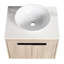 Meuble-lavabo de 24 po avec lavabo en céramique. Porte murale en chêne blanc à fermeture en douceur et rangement suffisant. Meuble-lavabo moderne. Lavabo pour une salle de bain silencieuse.