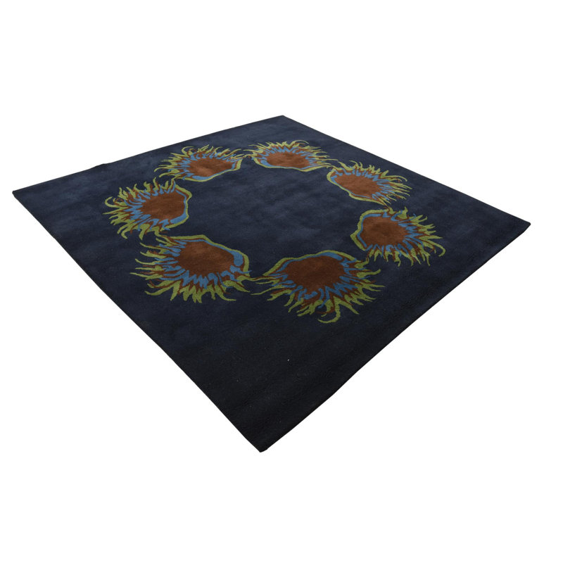 8 Ft Square Pineland Navy Blue Rug