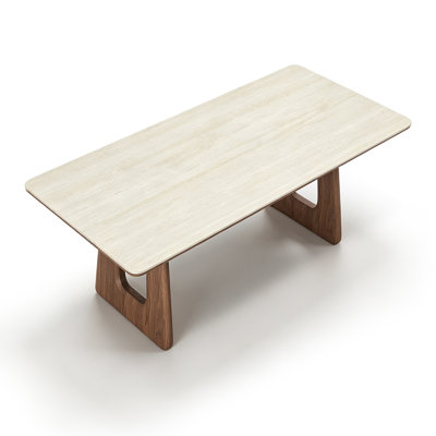 Rock board solid wood ash wood dining table