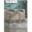 Ensemble de tabourets de bar 2 pièces, avec repose-pieds chromé et base pivotante avec mécanisme de réglage de la hauteur en velours et pieds chromés - tabouret de bar simple - gris-752899299