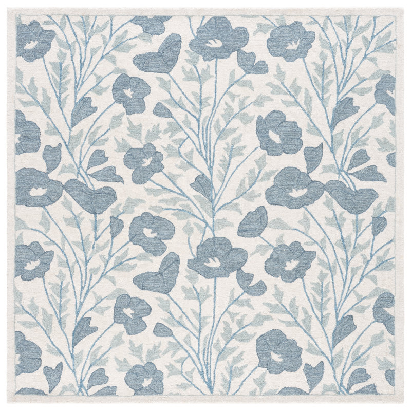 Jardin 232 Hand Tufted 80% Wool; 20% Cotton Floral Rug, Square 6'