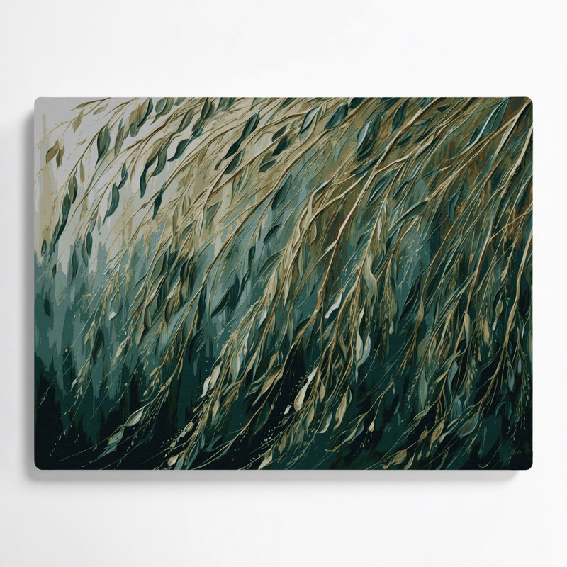 Art mural en métal Botanical Willow Branches, H 8 po x l 10 po