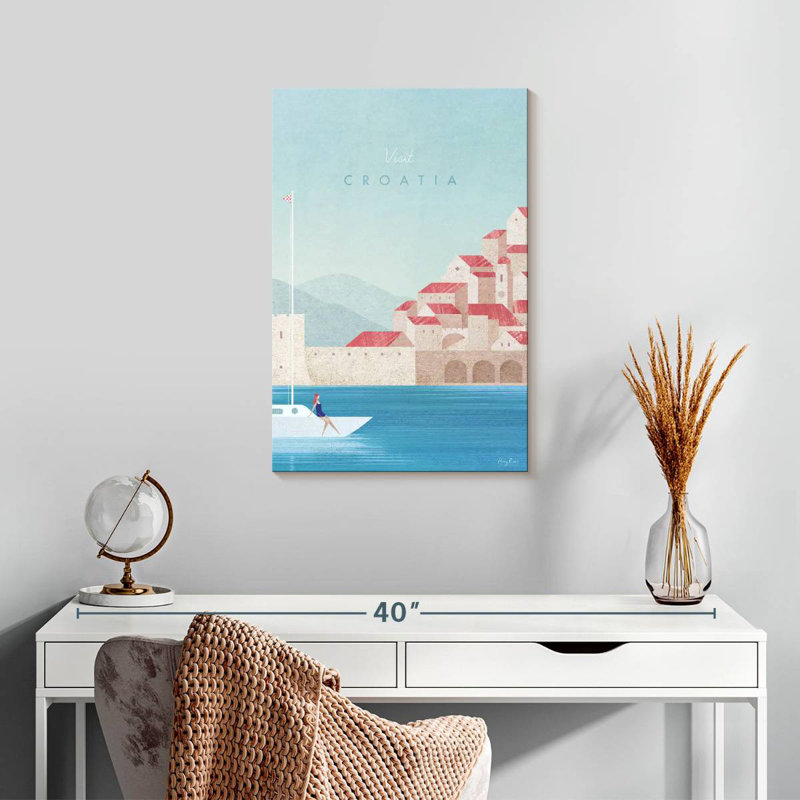 Affiche de voyage rétro Aime, H 24 po x l 16 po