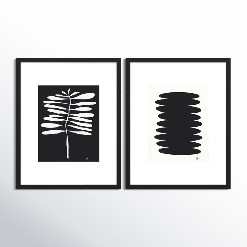 Flora 5&6 Print by Lee Lessem, 50" H x 80" W x 1.25" D, Black Framed