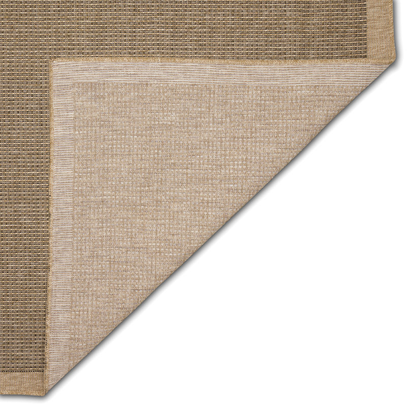 Tapis d'intérieur / extérieur brun / noir en polypropylène 3 pi 3 po x 4 pi 11 po Bordy, Rectangle 6 pi 6 po x 9 pi 4 po