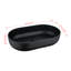 Lavabo de salle de bain ovale moderne 24 po x 14 po - ABS noir mat, installation d'espace pour la finition des toilettes