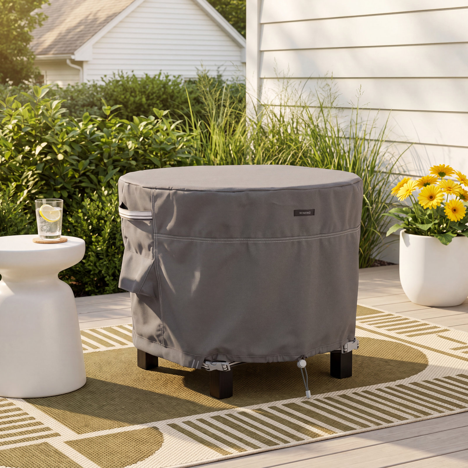 Jaylon Outdoor Patio Table Cover, 25" H x 30" W x 30" D