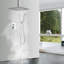 Système de douche carré complet à pression équilibrée avec valve brute-58796522