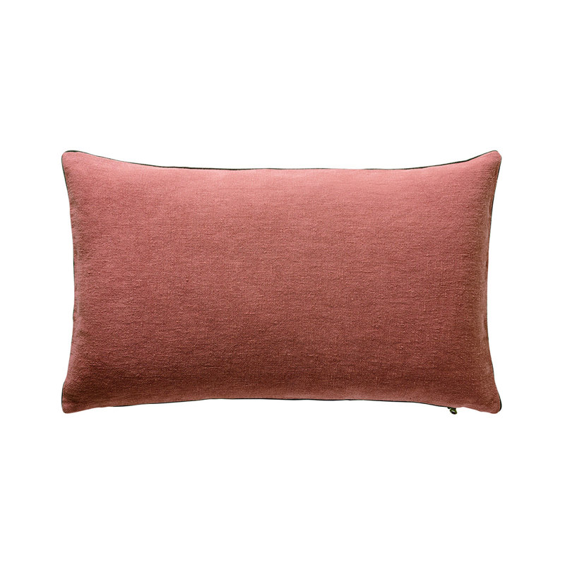 PIGMENT Linen Pillow Cover & Insert, Rectangle 13"H x 22"W, Red