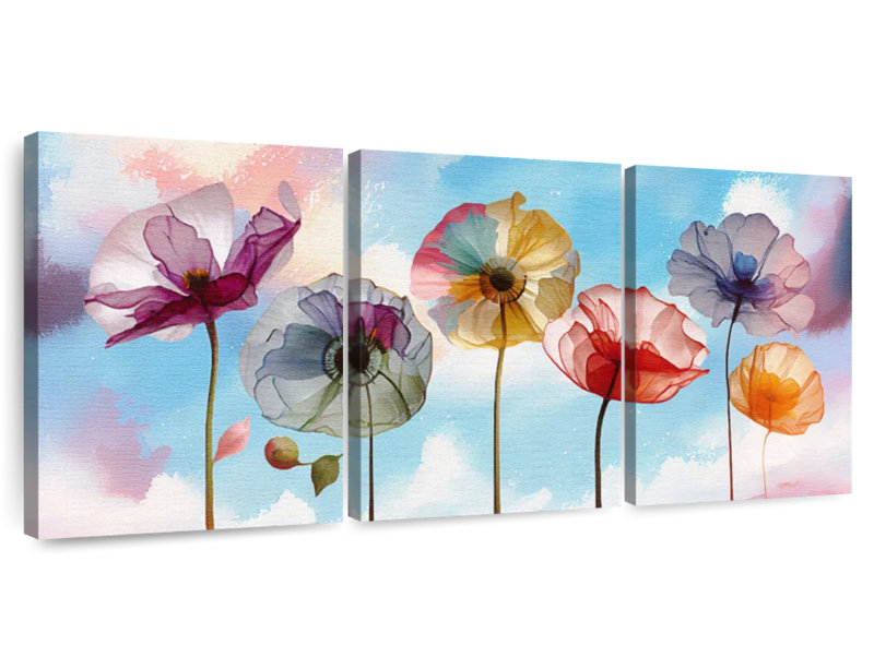 Harnek Spring Momentum Poppies In Bloom I, H 12 po x l 26 po