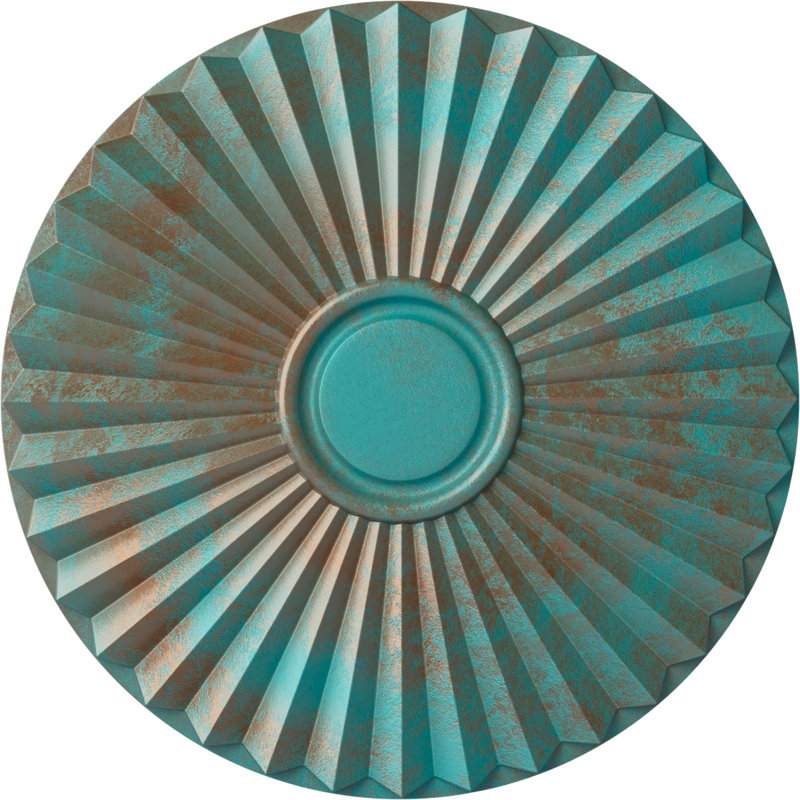 Shakuras Ceiling Medallion, Copper Green Patina