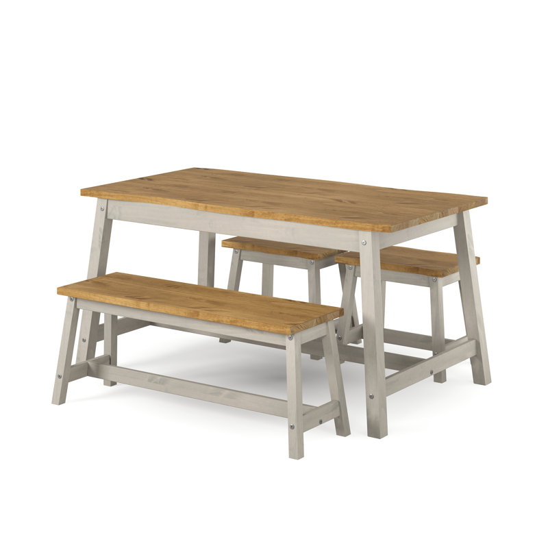 5 - Person Dining Set, Brown/Grey, Grey