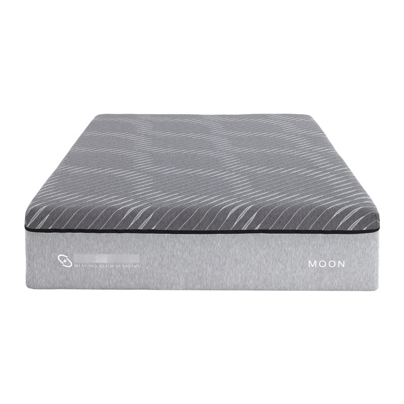 Très grand matelas de 12 pouces avec ressorts ensachés, mousse à mémoire de forme, mousse et housse de protection contre les chutes d'eau douce, mode roulé
