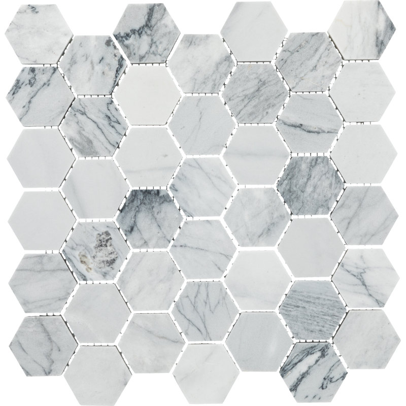 Daltile Raine 2" Hexagon Natural Stone Mosaic Tile (10 PC Per Carton) (9.60 SQFT Per Carton)