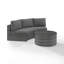 Ensemble de conversation modulaire en rotin 2 pièces avec coussins Sneed-416942746