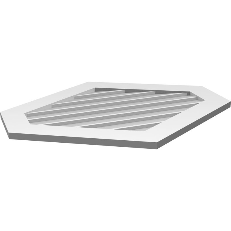 Ventilé vertical à pignon vertical 7/12 po, H 1 po x l 36 po x L 30 po