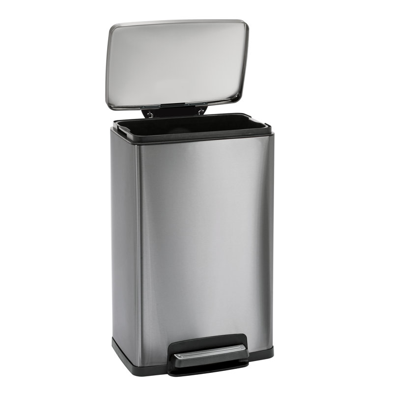 13 gallons Marchepied rectangulaire en acier inoxydable